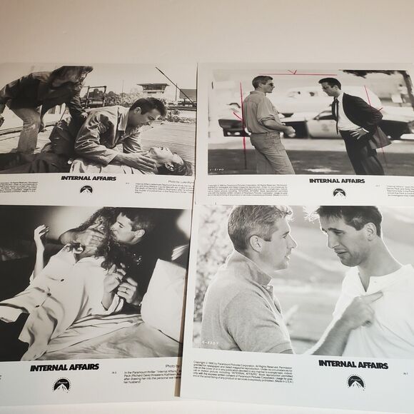 Other - Internal Affairs 1990 8x10 B&W Movie Photos Set Of 4 Richard Gere Baldwin Travis